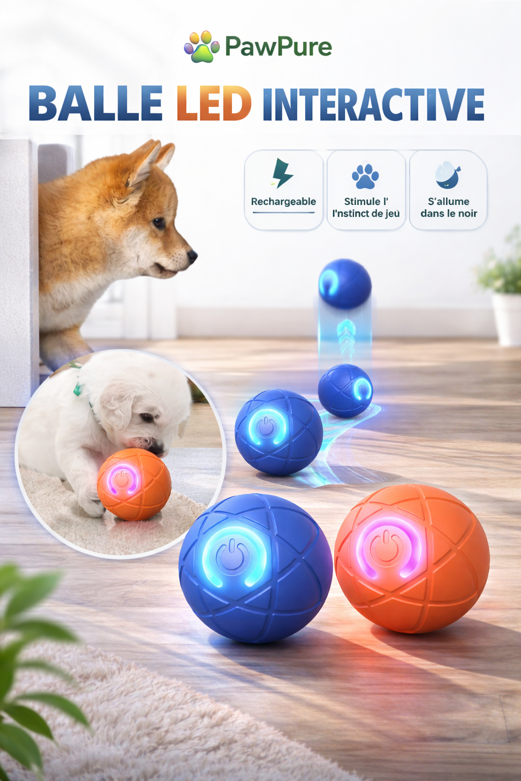 Balle interactive PawPure